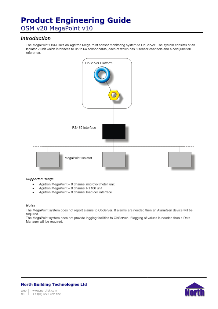 Preview thumbnail of page 1 of the MegaPoint Engineering Guide PDF document.